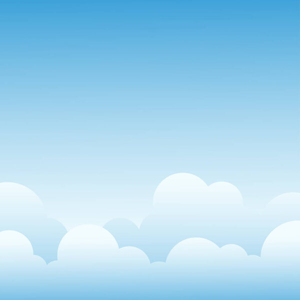 Cloud with blue sky landscape vector background illustraition