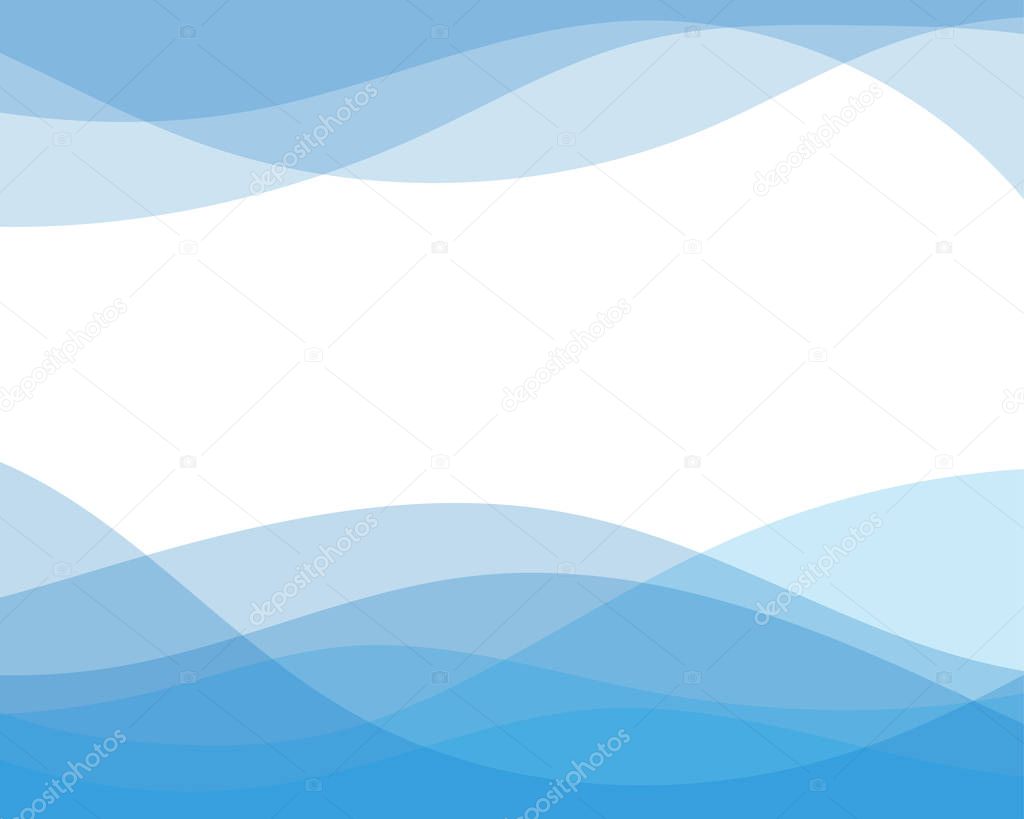 Blue wave curve concept abstract vector background design