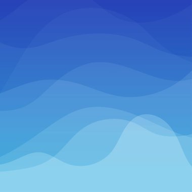 Mavi su dalgası kavramı soyut vektör arka plan