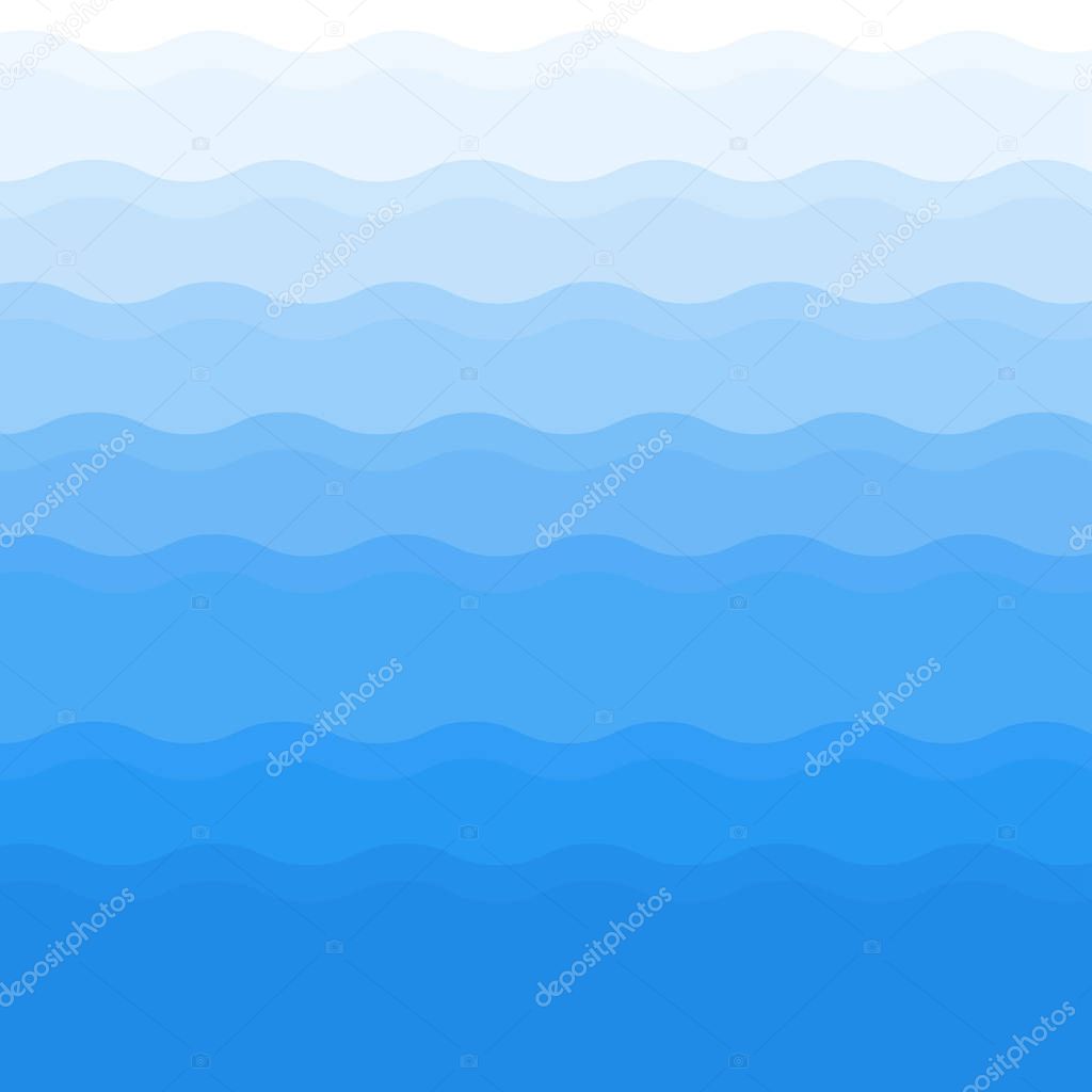 Blue water wave abstract vector background