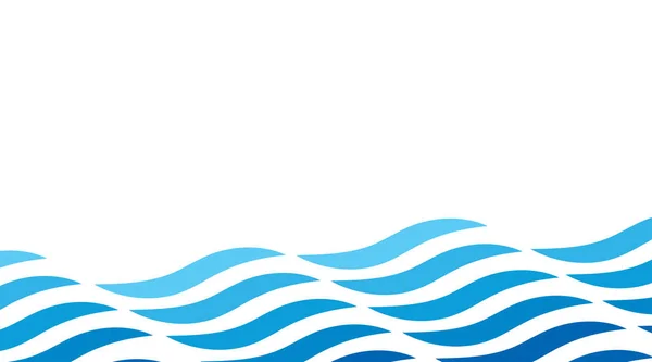 Folyékony Kék Óceán Hullám Elvont Háttér Vektor Illusztráció — Stock Vector