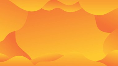 Turuncu eğimli dalga sıvısı şekli geometrik katman vektörü soyut arkaplan