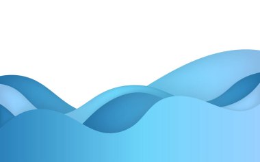 Mavi su dalgası vektörü soyut arkaplan çizgiler boyunca akar. Karanlık ve aydınlık dalgalanan kıvrımlar ve gölgeler üst üste gelir.