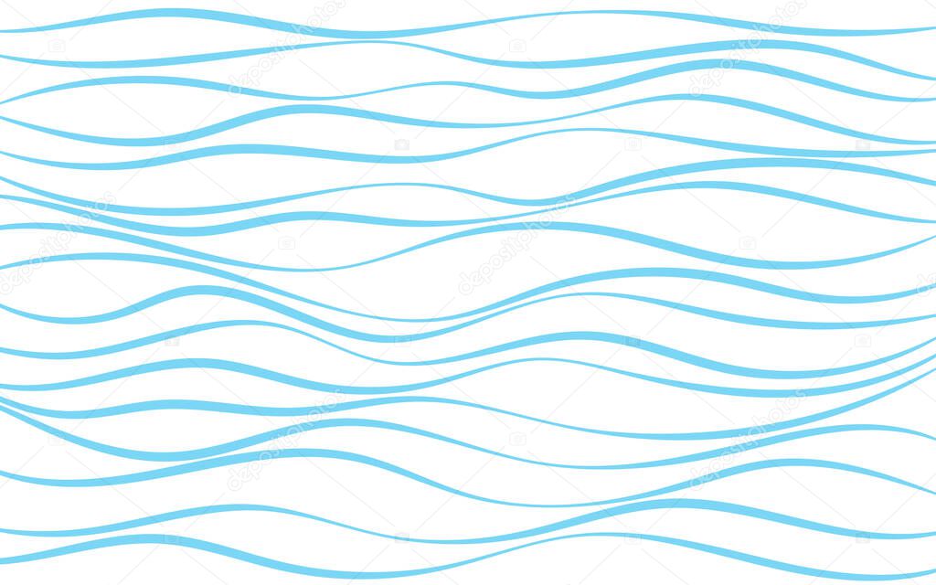 blue lines wave stripes background pattern curve thin textile vector illustration