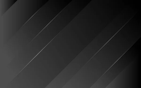 Polygone Géométrique Abstrait Noir Avec Lignes Couleur Argentée Dégradé Concept — Image vectorielle
