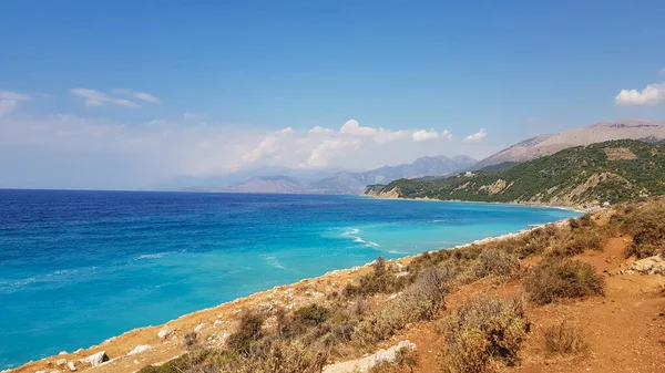 Vista Mar Lukove Albania — Foto de Stock