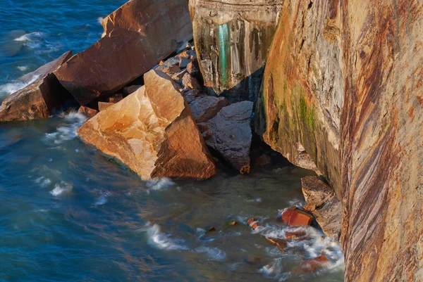 Landscape Sandstone Shoreline Pictured Rocks National Lakeshore Lake Superior Michgan — Stock Photo, Image