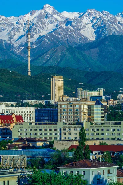Almaty şehir manzarası, Kazakistan, Orta Asya 