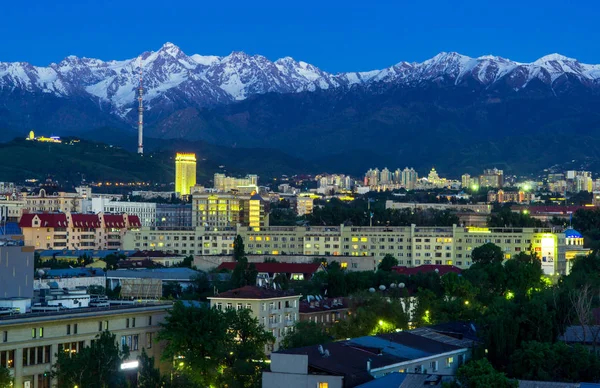Almaty Town Night City View — Stock Photo, Image