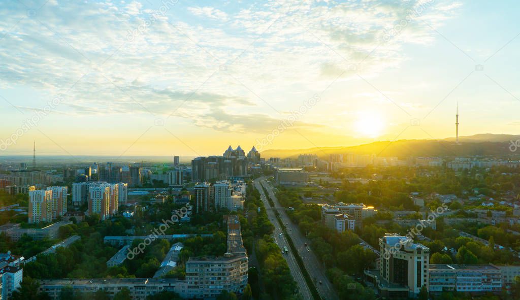 Almaty city view, Kazakhstan, Central Asia 