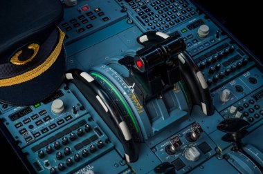 Uçak pilotu kabinine yakın çekim