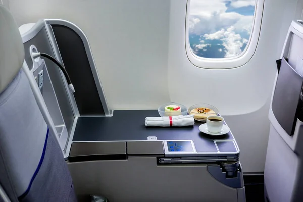 Dessert Und Kaffee Verkehrsflugzeug — Stockfoto