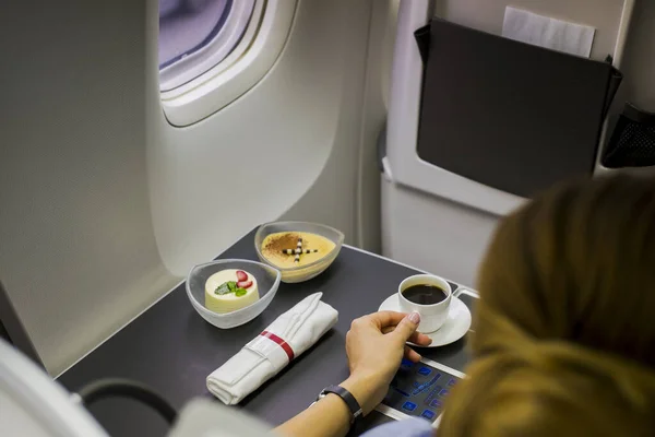 Dessert Coffee Commercial Plane — Stock Photo, Image