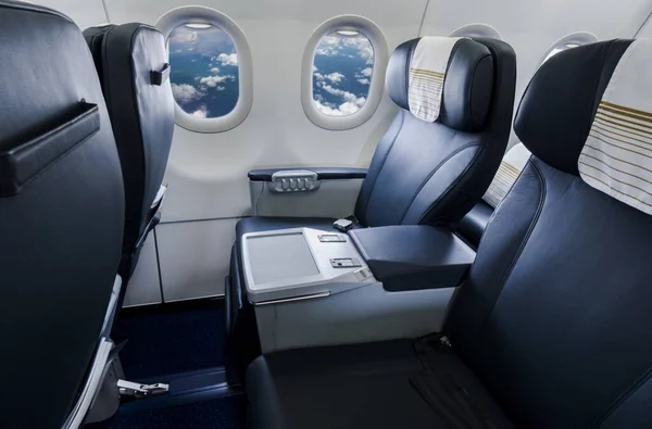 Üléssorok Repülőgépfülkében — Stock Fotó