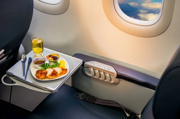 Tray Food Plane — Stock Photo, Image