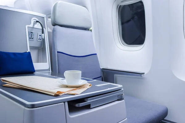 Seat Rows Airplane Cabin — Stock Photo, Image