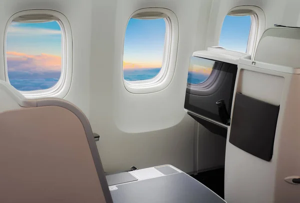 Interior Luxo Avião Moderno — Fotografia de Stock