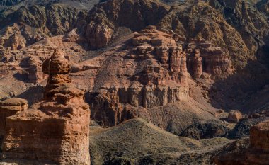 Tien Shan Dağları 'nın güzel manzarası Almatı, Kazakistan, Orta Asya