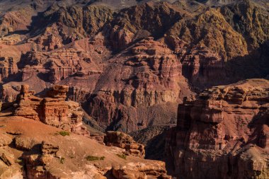 Tien Shan Dağları 'nın güzel manzarası Almatı, Kazakistan, Orta Asya