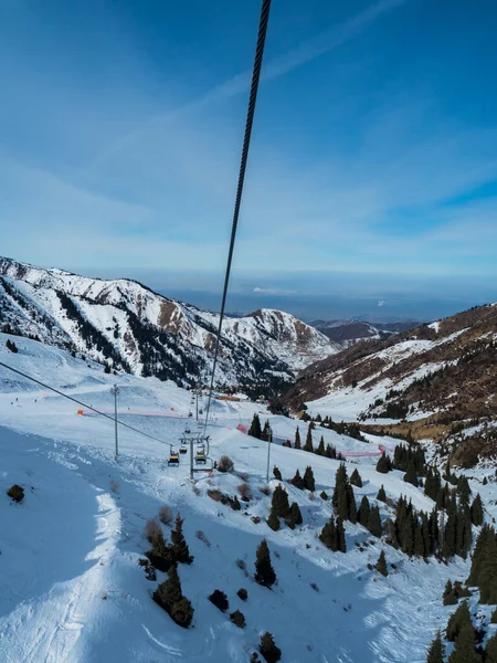 Località Sciistica Shymbulak Mountain Ski Almaty Kazakistan — Foto Stock