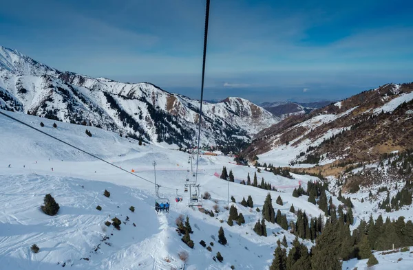 Kazakistan Almatı Daki Shymbulak Dağı Ski Tatil Beldesi — Stok fotoğraf