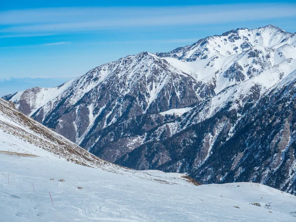 Belles Montagnes Couvertes Neige — Photo