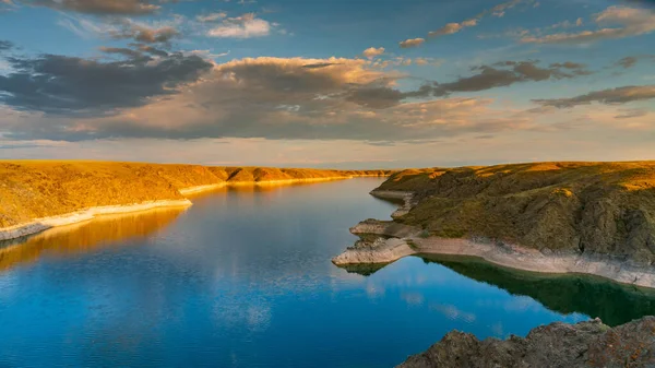 Piękny Widok Dolinę Rzeki Ili Kazachstanie Almaty — Zdjęcie stockowe