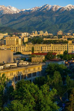 Kazakistan 'ın Almaty şehri manzarası