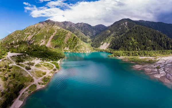 Beautiful Landscape Mountains Lake Kazakhstan — Stock Photo, Image