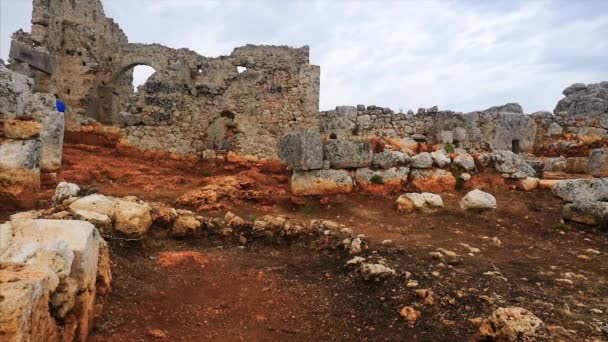 Antike Stadt lyrboton kome in antalya, Türkei — Stockvideo