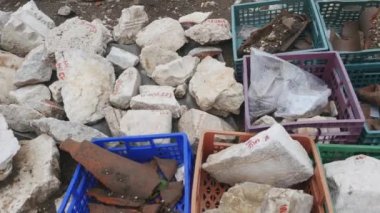 Arkeolojik kazı, Sagalassos, Antik Pisidya, günümüzde Türkiye importrant kenti arkeolojik buluntuların kutularıyla