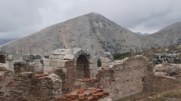 Archeologická lokalita Sagalassos v Turecku, downtown — Stock video