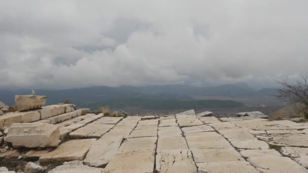 El sitio arqueológico de Sagalassos en Turquía, centro de la ciudad — Vídeo de stock