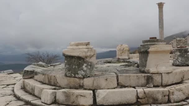 O sítio arqueológico de Sagalassos na Turquia, centro da cidade — Vídeo de Stock