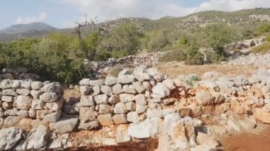 Antik evin taş duvarcılık görünümü