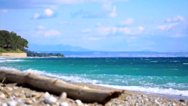 Mar ondulado em Kemer, Turquia — Vídeo de Stock