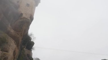 Yunanistan Meteora dağlarında Grand Meteoron Manastırı