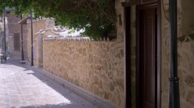 Young man comes out the house