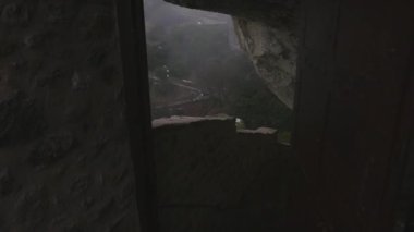 Winter Meteora Greece view from Holy Trinity monastery