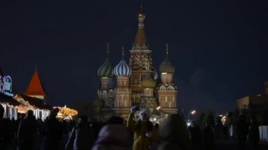 Moskova'da kış gününde Kızıl Meydan, Rusya