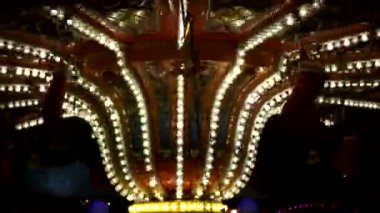 Iluminated carousel at night