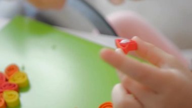 Yaprak şeklinde kıvırcık kağıt tutkallar Çocuk tutkallar