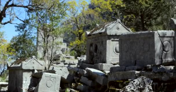 Starověké město Thermessos nedaleko Antalya v Turecku — Stock video