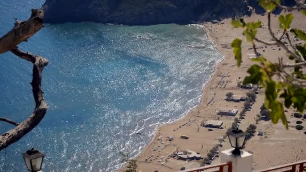 Tsambika Beach Rhodes — Stockvideo