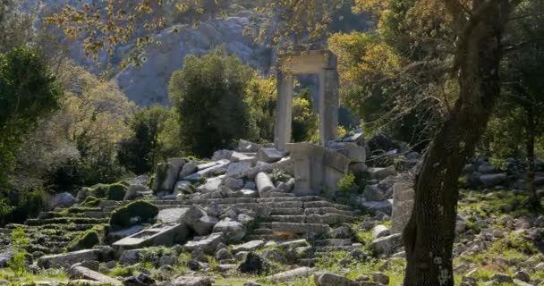 トルコのアンタルヤ近郊の古代都市サーメッソス — ストック動画