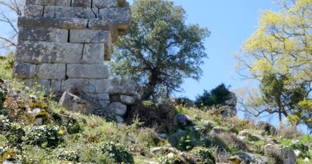 Antike Stadtthermessos bei Antalya in der Türkei — Stockvideo