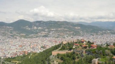Kaleden Alanya şehir manzarası. Türkiye.