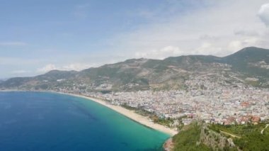 Kaleden Alanya şehir manzarası. Türkiye.