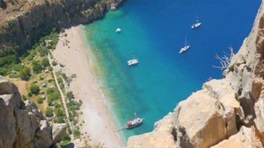 Fethiye'deki Kelebekler Vadisi'nin güzel havadan görünümü