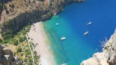 Fethiye'deki Kelebekler Vadisi'nin güzel havadan görünümü